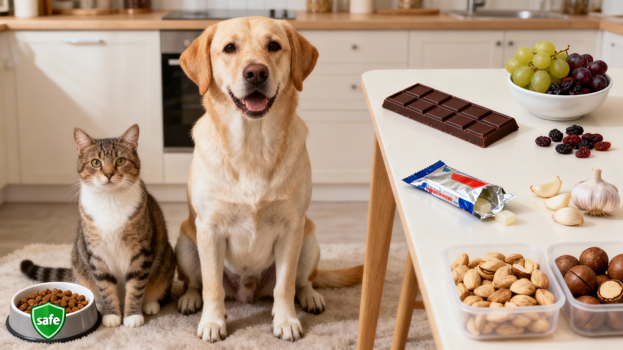 Alimentos prohibidos para perros y gatos: qué evitar y por qué